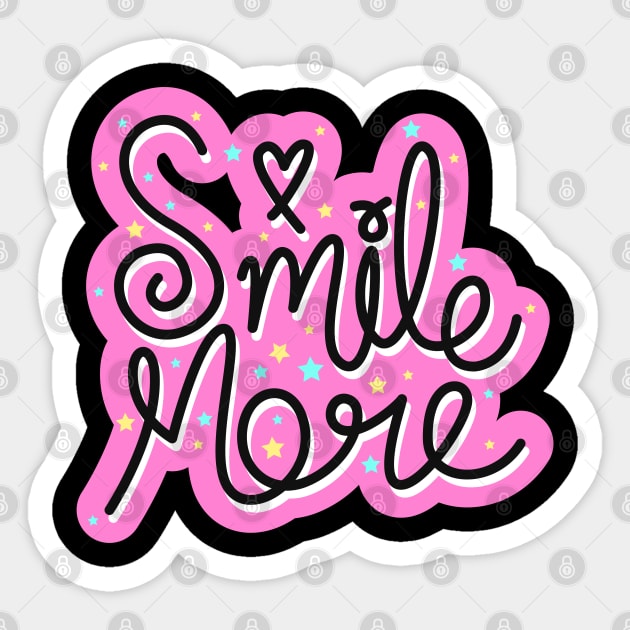 Smile more stylish text design Sticker by BrightLightArts